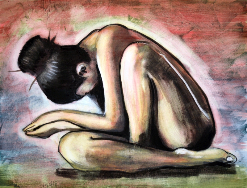 Sanctuary acrylic portrait by Keith Hemsley