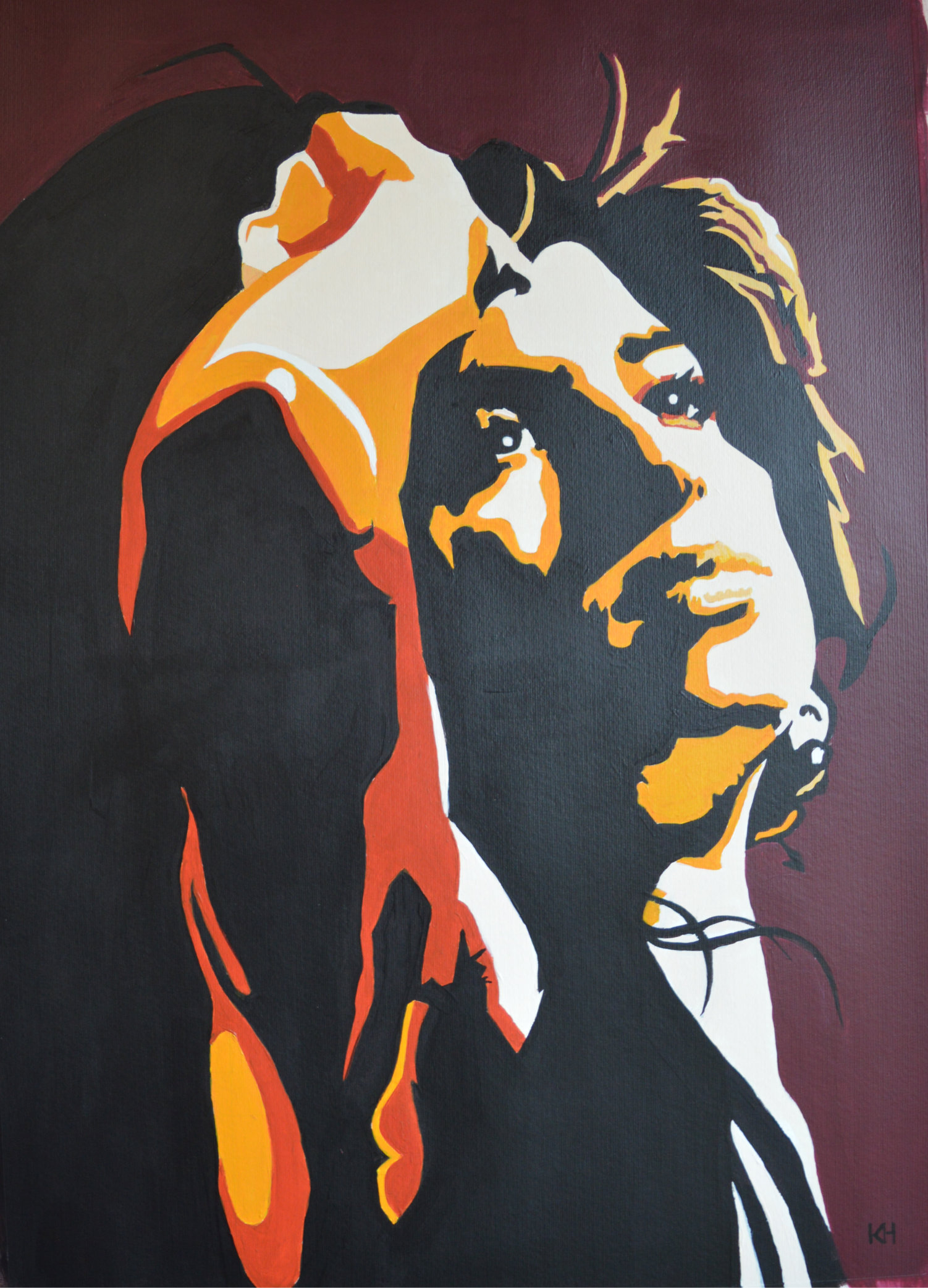 Amy Winehouse acrylic portrait by Keith Hemsley
