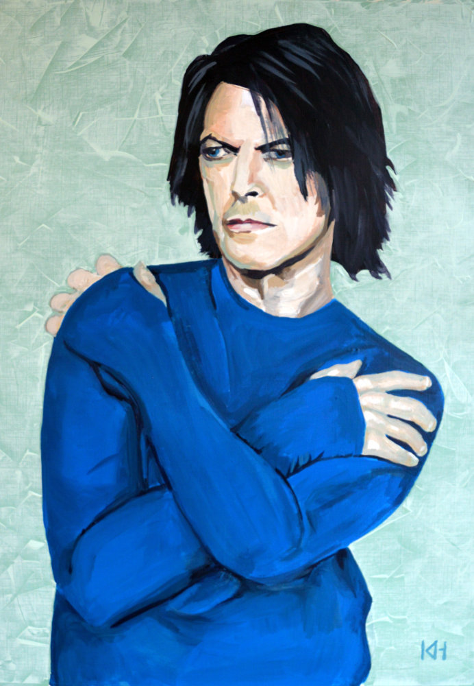 David Bowie acrylic portrait by Keith Hemsley