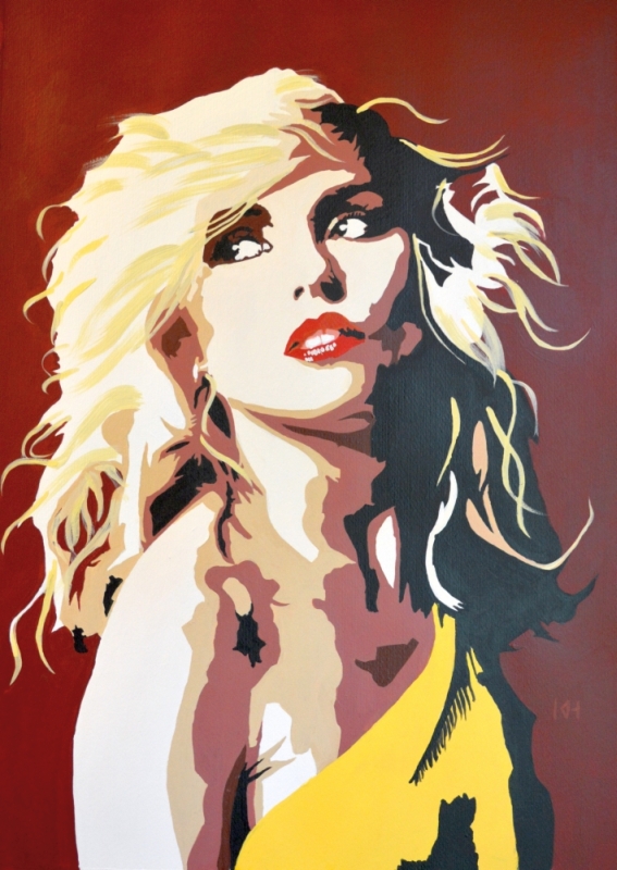Debbie Harry acrylic portrait by Keith Hemsley