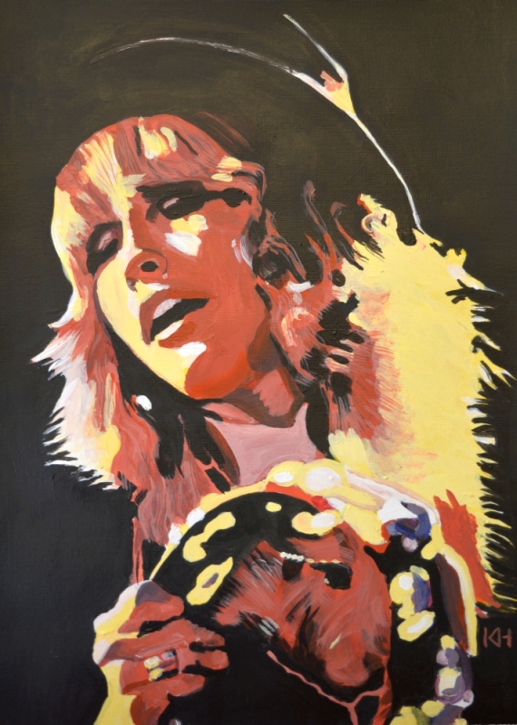 Stevie Nicks acrylic portrait by Keith Hemsley