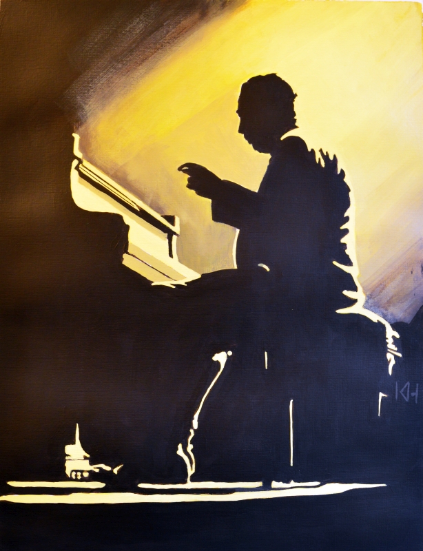 Duke Ellington acrylic portrait by Keith Hemsley