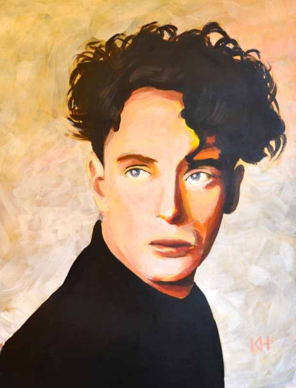 Gustav acrylic portrait by Keith Hemsley